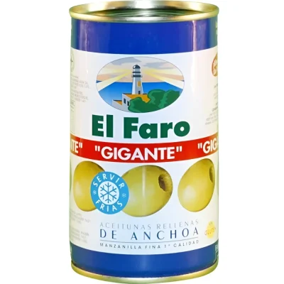 Aceitunas Rellenas de Anchoa Gigante El Faro