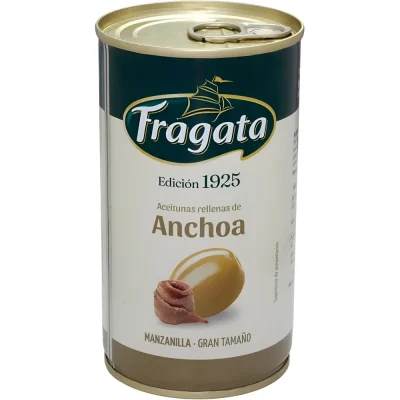 Aceitunas Rellenas de Anchoa Sabor Suave Fragata