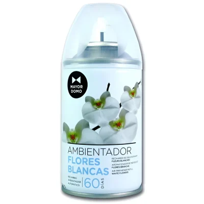 Ambientador mayordomo flores blancas