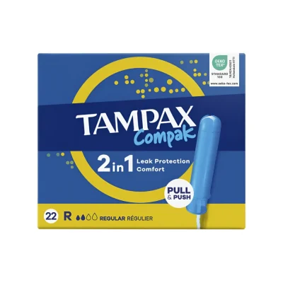 Tampax compak 2 en 1 22 unidades
