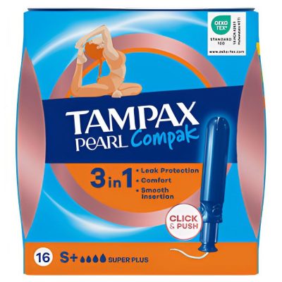 Tampax pearl compak 3 en 1 super plus 16 unidades