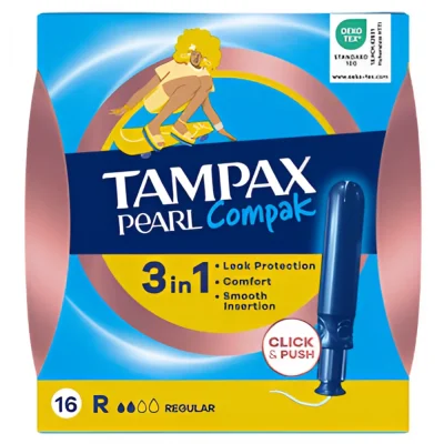Tampax pearl compak 3 en 1 regular 16 unidades
