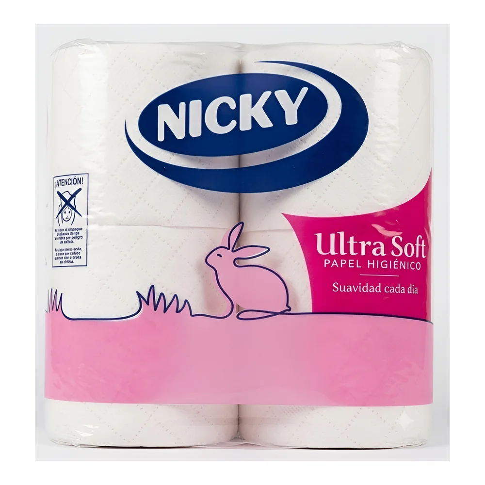 Papel Higiénico Nicky Ultrasoft 4 Rollos