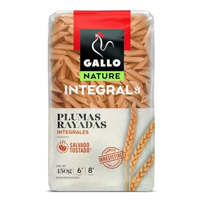Plumas Rayadas Integral Gallo 450g