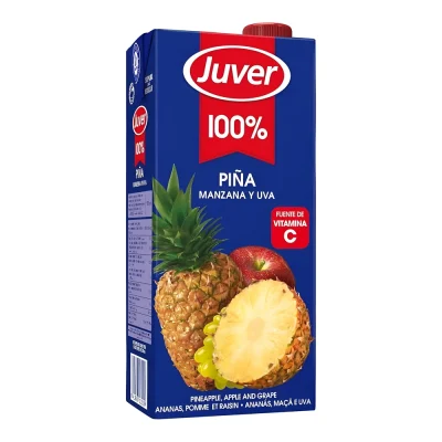 Zumo 100% Fruta Piña Manzana y Uva Juver