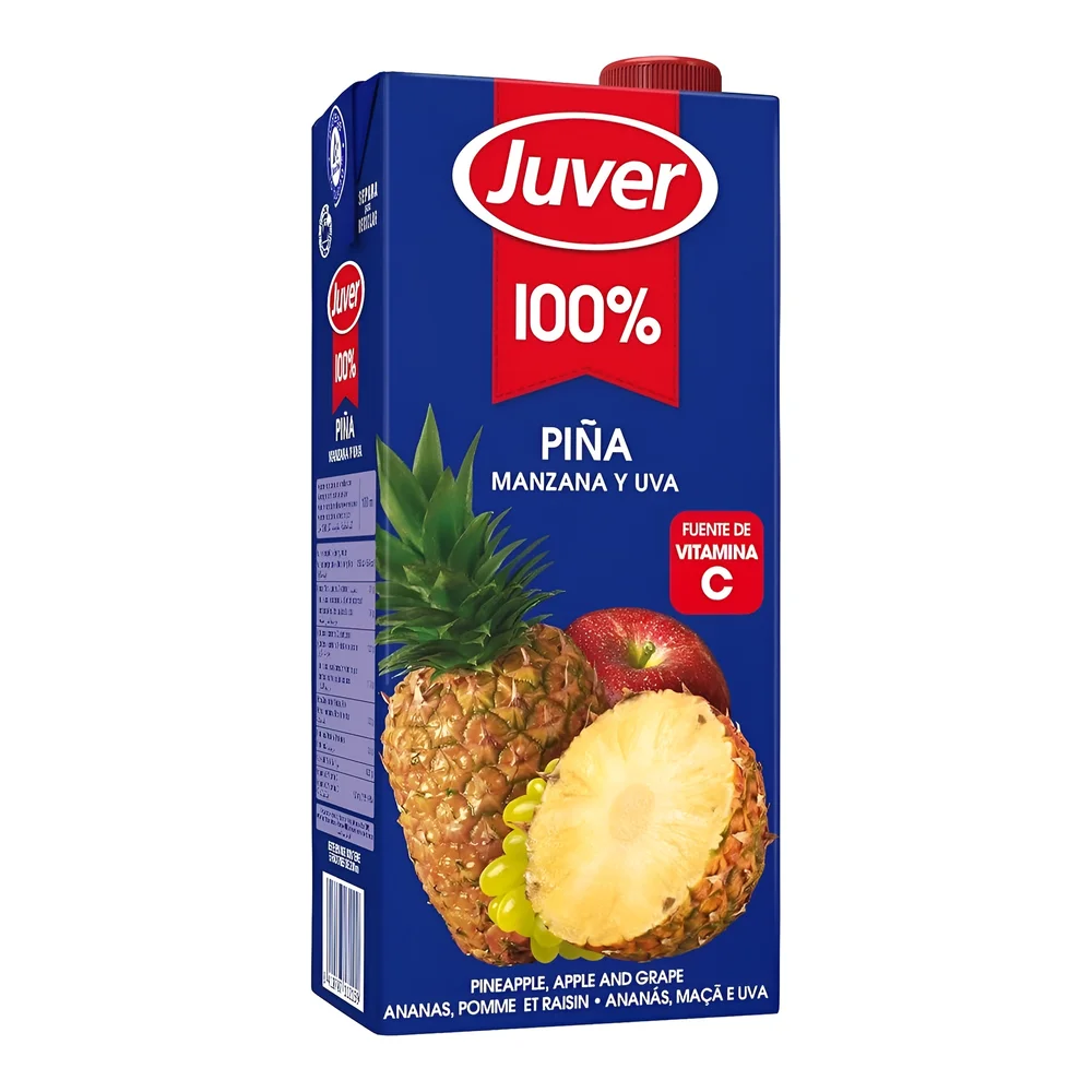 Zumo 100% Fruta Piña Manzana y Uva Juver